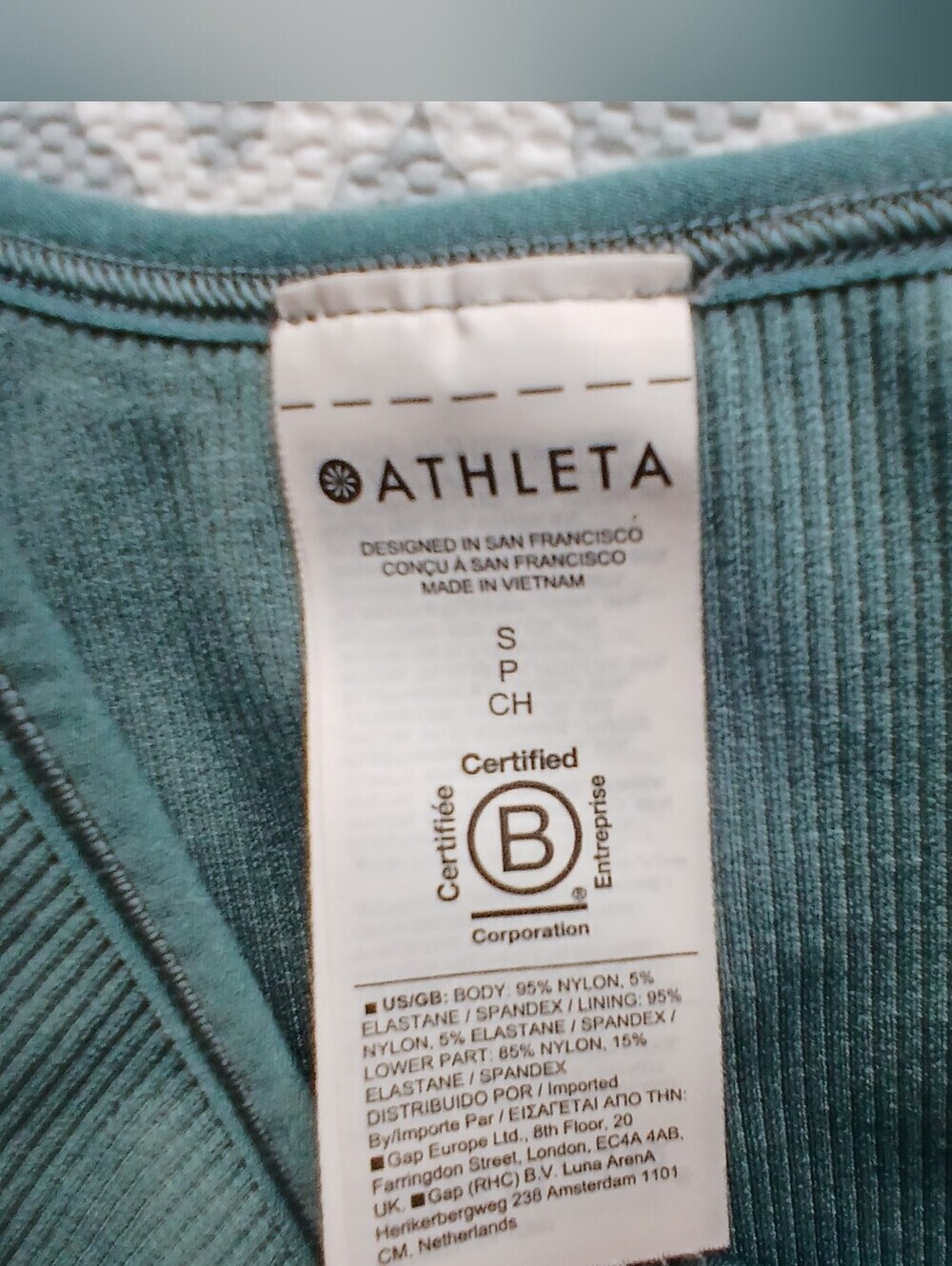 Athleta Aurora Seamless One-Shoulder Crop Top Size Small Athleisure Comfort Yoga - Picture 3 of 3